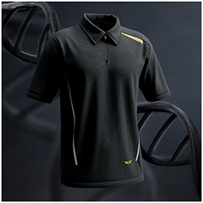 TROJAN Men’s Black Polo T-Shirt