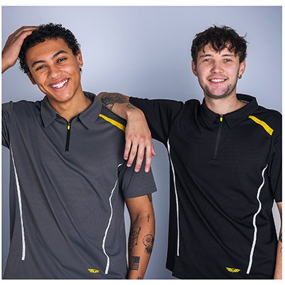 TROJAN Men’s Black Polo T-Shirt