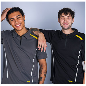 TROJAN Men’s Black Polo T-Shirt