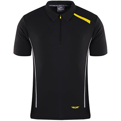 TROJAN Men’s Black Polo T-Shirt