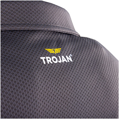 TROJAN Men’s Grey Polo T-Shirt