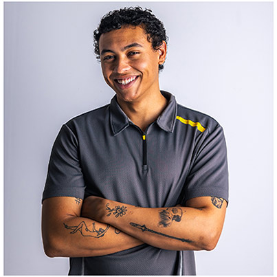 TROJAN Men’s Grey Polo T-Shirt