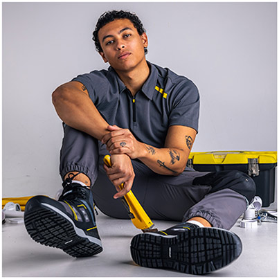 TROJAN Men’s Grey Polo T-Shirt