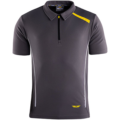 TROJAN Men’s Grey Polo T-Shirt