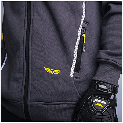 TROJAN Men’s Grey Hoodie