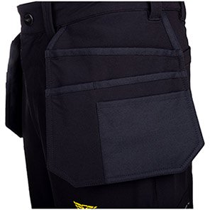 TROJAN Tech Men’s Black Cargo Trousers with Holster Pockets