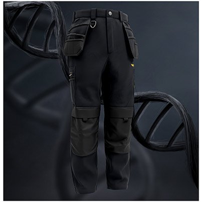TROJAN Tech Men’s Black Cargo Trousers with Holster Pockets