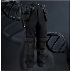TROJAN Tech Men’s Black Cargo Trousers with Holster Pockets