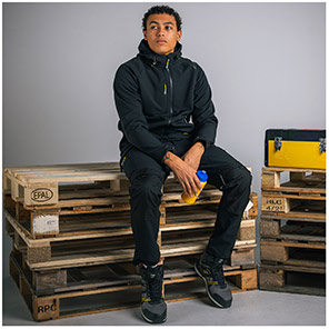 TROJAN Tech Men’s Black Cargo Trousers with Holster Pockets