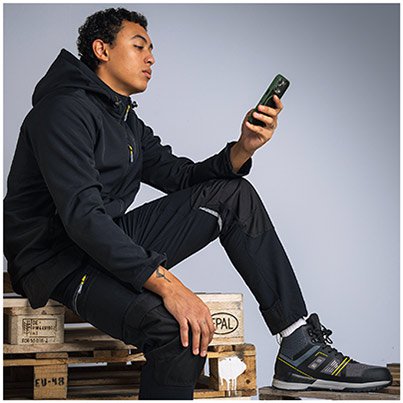 TROJAN Tech Men’s Black Cargo Trousers with Holster Pockets