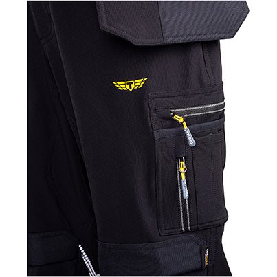 TROJAN Tech Men’s Black Cargo Trousers with Holster Pockets