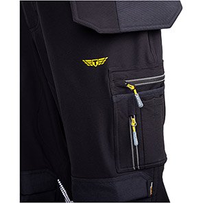TROJAN Tech Men’s Black Cargo Trousers with Holster Pockets