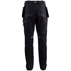 TROJAN Tech Men’s Black Cargo Trousers with Holster Pockets