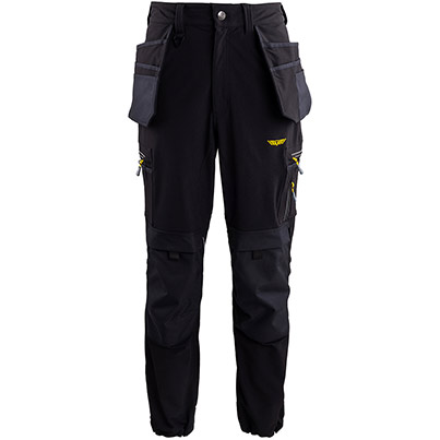 TROJAN Tech Men’s Black Cargo Trousers with Holster Pockets