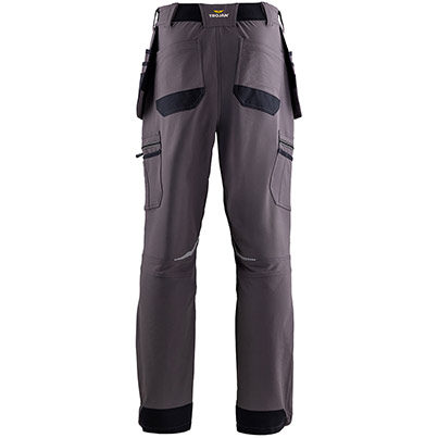 TROJAN Tech Men’s Grey Cargo Trousers with Holster Pockets