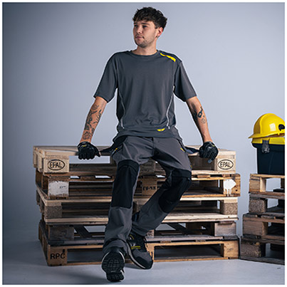 TROJAN Tech Men’s Grey Cargo Trousers with Holster Pockets