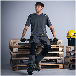 TROJAN Tech Men’s Grey Cargo Trousers with Holster Pockets