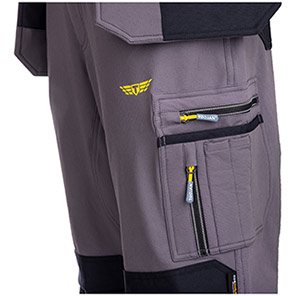 TROJAN Tech Men’s Grey Cargo Trousers with Holster Pockets