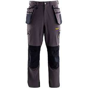 TROJAN Tech Men’s Grey Cargo Trousers with Holster Pockets 5XL