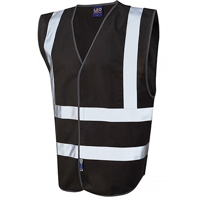 W05-BK Hi-Vis Waistcoat Black
