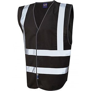 Leo Pilton Black Reflective Vest 4XL