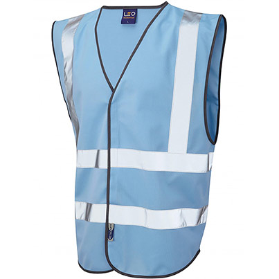 W05-SK Hi-Vis Waistcoat Sky Blue
