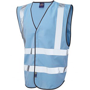 Leo Pilton Sky Blue Reflective Vest XS