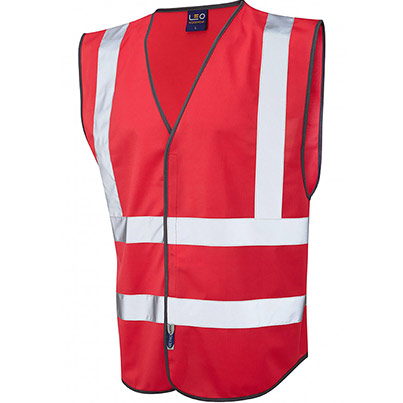 W05-RD Hi-Vis Waistcoat Red