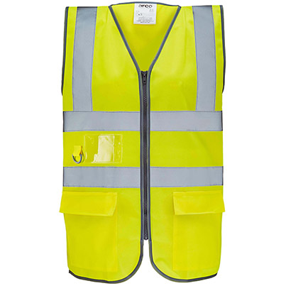Arco Ultra Yellow Zip-Up Hi-Vis Vest