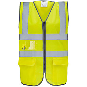 Arco Ultra Yellow Zip-Up Hi-Vis Vest 5XL