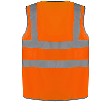 Arco Ultra Orange Zip-Up Hi-Vis Vest
