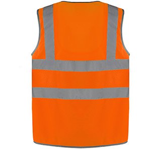 Arco Ultra Orange Zip-Up Hi-Vis Vest