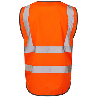 Leo Lynton Orange Zip-Up Hi-Vis Vest