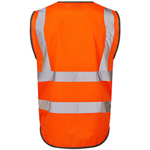 Leo Lynton Orange Zip-Up Hi-Vis Vest