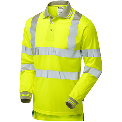 Pulsar P458-R Hi-Vis L/S Polo Yellow