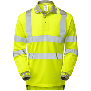 Pulsar P458-R Hi-Vis L/S Polo Yellow