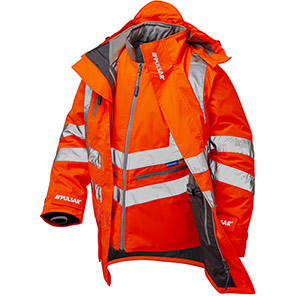 Pulsar PR497-R Hi-Vis 7in1 Coat Orange