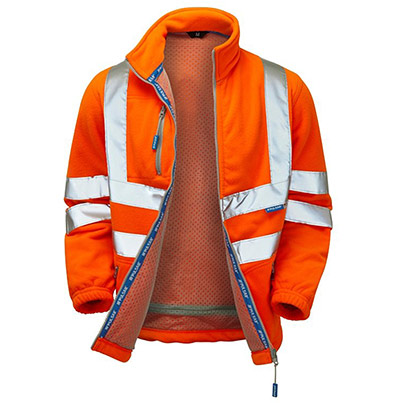 PULSAR PROTECT PR508-R Orange Interactive Hi-Vis Fleece Jacket