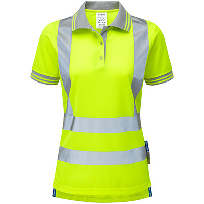 Pulsar P700-R Women's Hi-Vis Short Sleeve Polo Yellow