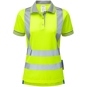 Pulsar P700-R Women's Hi-Vis Short Sleeve Polo Yellow
