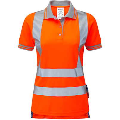 Pulsar PR701-R Women's Hi-Vis Short Sleeve Polo Orange