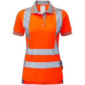 Pulsar PR701-R Women's Hi-Vis Short Sleeve Polo Orange