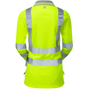 Pulsar P702-R Women's Hi-Vis Long Sleeve Polo Yellow