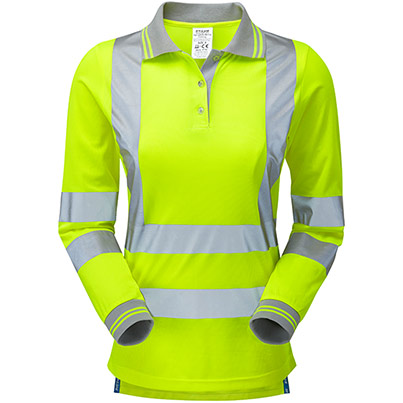 Pulsar P702-R Women's Hi-Vis Long Sleeve Polo Yellow
