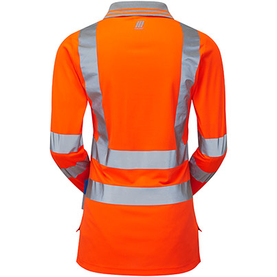 Pulsar PR703-R Women's Hi-Vis Long Sleeve Polo Orange