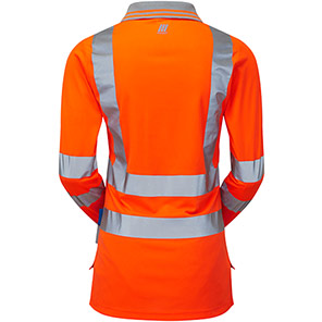 Pulsar PR703-R Women's Hi-Vis Long Sleeve Polo Orange