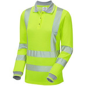 PULSAR LIFE Women’s Yellow Long-Sleeve Hi-Vis Polo Shirt