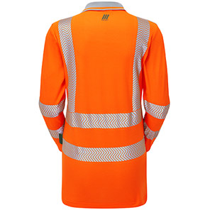 PULSAR LIFE Women’s Orange Long-Sleeve Hi-Vis Polo Shirt