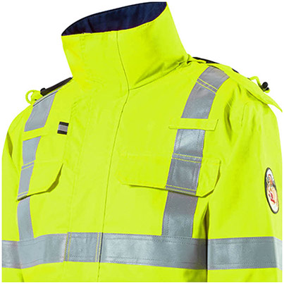 Roots Stormbuster Classic Yellow/Navy Hi-Vis Flame-Retardant Coat