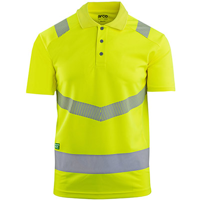 Arco Responsible Men’s Yellow Hi-Vis Polo Shirt